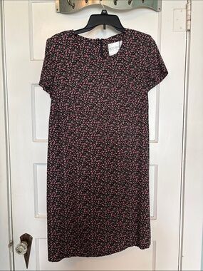 Motherhood Maternity Black Dress with Pink Floral Print Size M